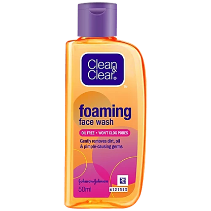 Clean & Clear Foaming Face Wash - Oil-Free, 50 ml