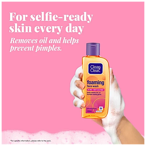 Clean & Clear Foaming Face Wash - Oil-Free, 100 ml