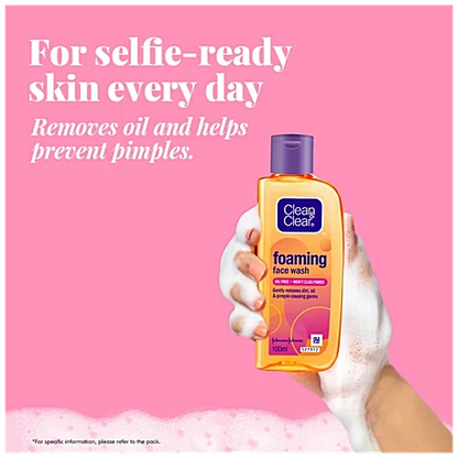 Clean & Clear Foaming Face Wash - Oil-Free, 100 ml