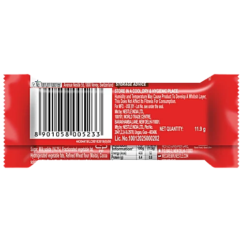Nestle Kitkat Choco Coated Wafer Bar, 11.9 g