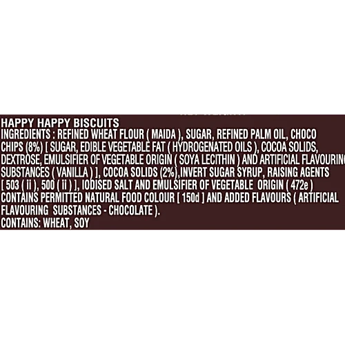 Parle Happy Happy Choco-Chip Cookies, 31.5g