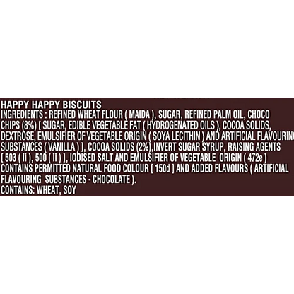 Parle Happy Happy Choco-Chip Cookies, 31.5g