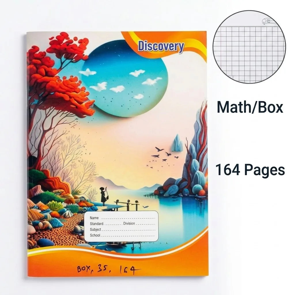 Discovery Math Box Notebook / Copy for Students, 164 Pages