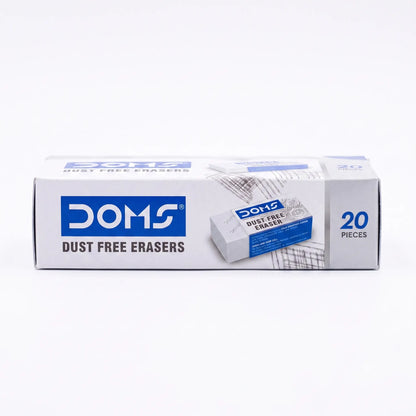 Doms Dust Free Erasers For Clean & Clear Erasing, 20 Pcs