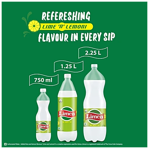 Limca Soft Drink - Lime & Lemoni Flavoured, 750 ml PET Bottle