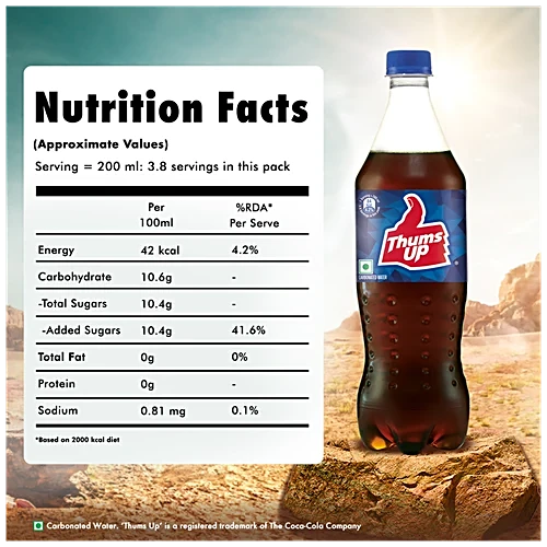 Thums Up Soft Drink, 750 ml
