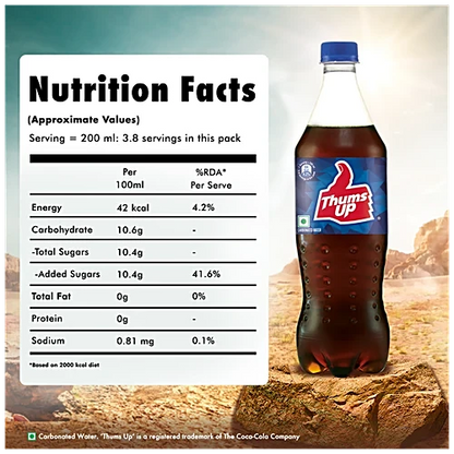 Thums Up Soft Drink, 750 ml