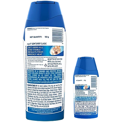 Nycil Germ Expert Prickly Heat Powder Classic With Nycil Classic 50g FREE, 150 g