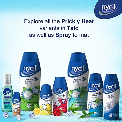 Nycil Germ Expert Prickly Heat Powder Classic With Nycil Classic 50g FREE, 150 g