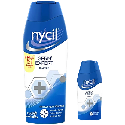Nycil Germ Expert Prickly Heat Powder Classic With Nycil Classic 50g FREE, 150 g