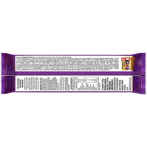 Britannia The Original Bourbon Creme Biscuit - With Chocolate, 160 g