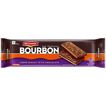Britannia The Original Bourbon Creme Biscuit - With Chocolate, 160 g