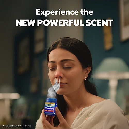 Vicks VapoRub With Menthol, Camphor & Eucalyptus Oil - Relieves Cold & Cough, Clears Blocked Nose, 25 ml Bottle