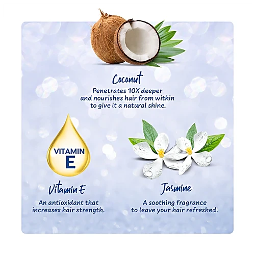 Parachute Advansed - Jasmine, Non-Sticky Coconut Hair Oil, For Shiny, Strong Hair, 90 ml