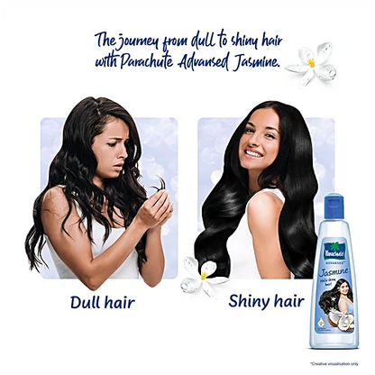 Parachute Advansed - Jasmine, Non-Sticky Coconut Hair Oil, For Shiny, Strong Hair, 90 ml