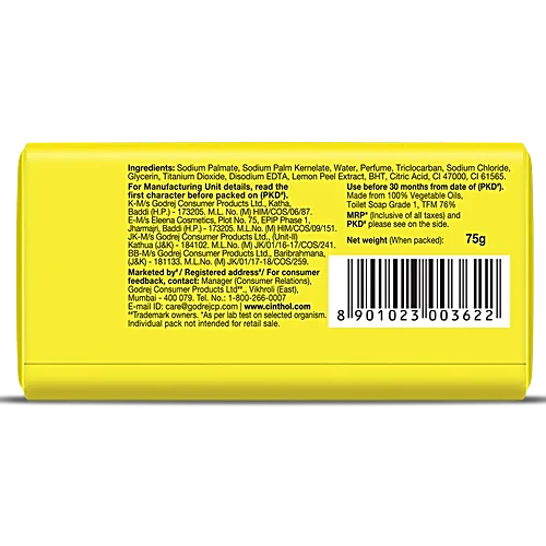 Cinthol Lime Refreshing Deo Soap, 75 g (Pack of 4)