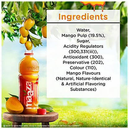Maaza Mango Drink, 600 ml PET Bottle