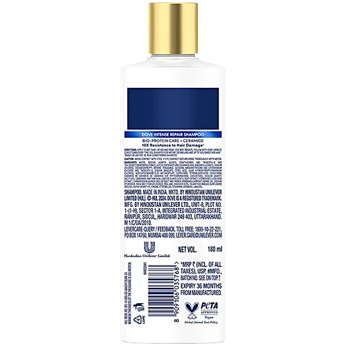 Dove Intense Repair Shampoo, 180 ml