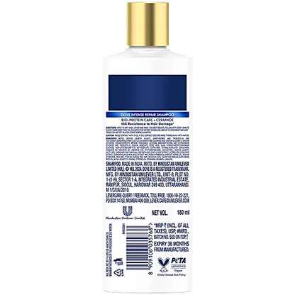 Dove Intense Repair Shampoo, 180 ml
