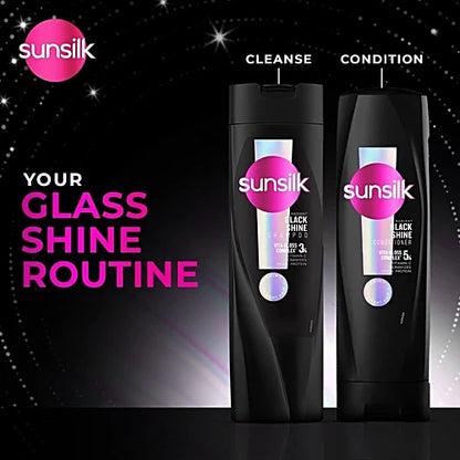 Sunsilk Radiant Black Shine Shampoo, 180 ml