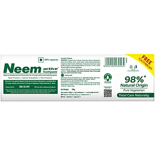 Neem Active Toothpaste (Get Free Toothbrush), 200 g
