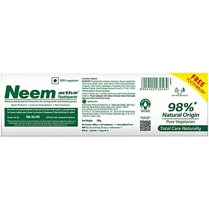 Neem Active Toothpaste (Get Free Toothbrush), 200 g