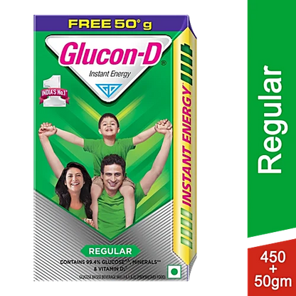Glucon-D Instant Energy Glucose Powder - Regular, 500 g
