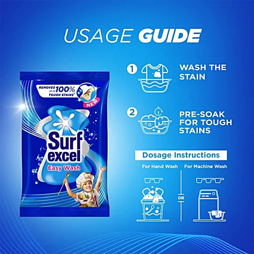 Surf Excel Easy Wash Detergent Powder, 70 g