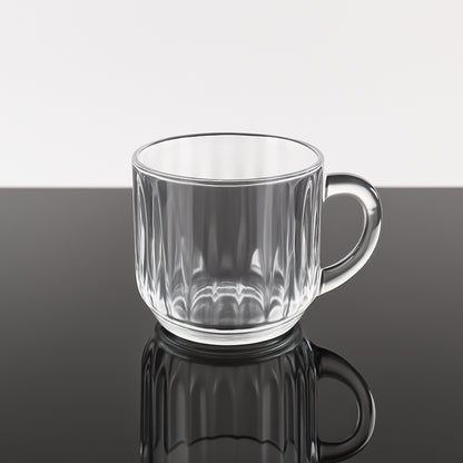 Unbreakable Transparent Plastic Tea Cups (Set Of 6 Pc)