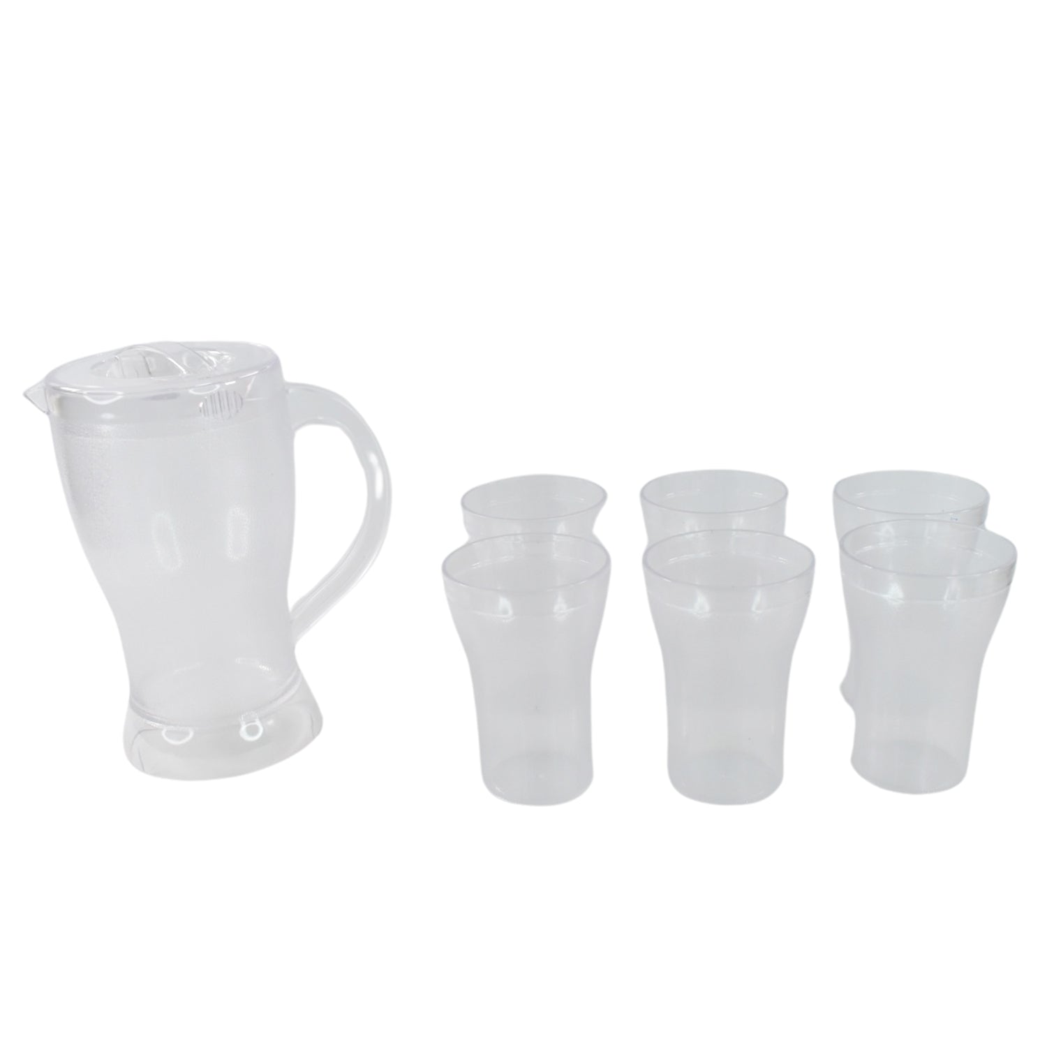 Apex Unbreakable Lemon Jug Set With 6 Glasses  1200ml Jug + 300ml Glasses Approx