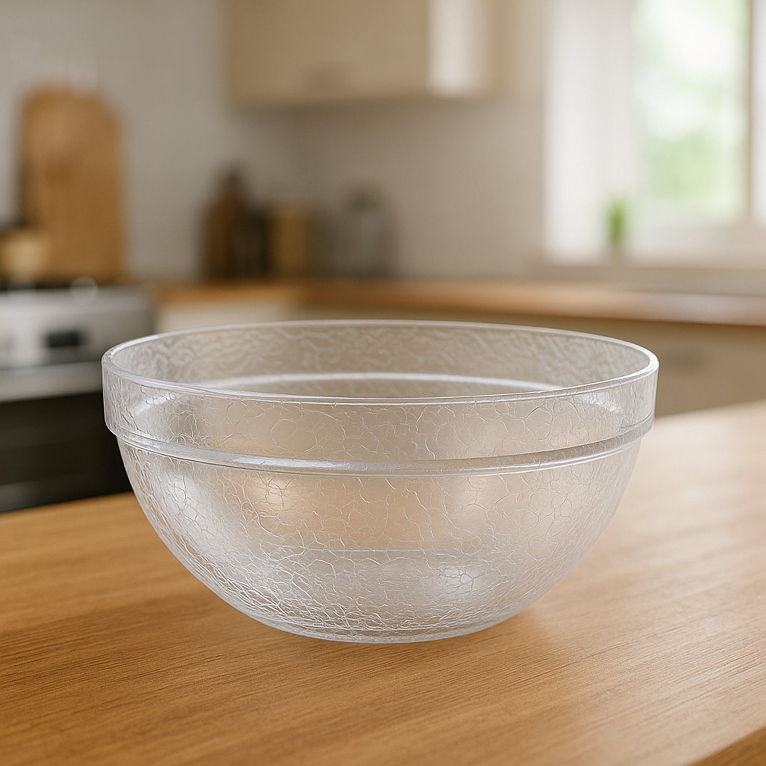 Transparent Idli Mixing  Serving Bowl  Textured Plastic Kitchen Bowl (1 Pc)