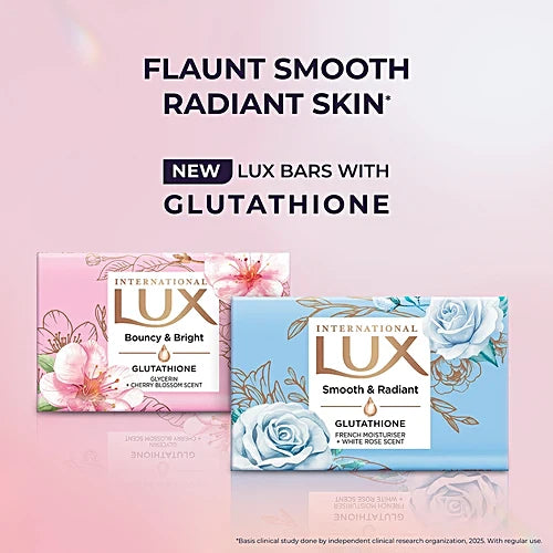 Lux International Smooth & Radiant Bathing Soap With Glutathione & French Moisturiser, 80 g Carton
