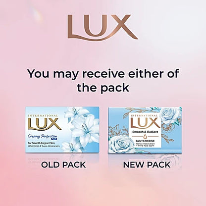 Lux International Smooth & Radiant Bathing Soap With Glutathione & French Moisturiser, 80 g Carton