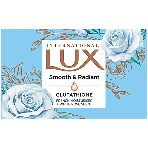 Lux International Smooth & Radiant Bathing Soap With Glutathione & French Moisturiser, 80 g Carton