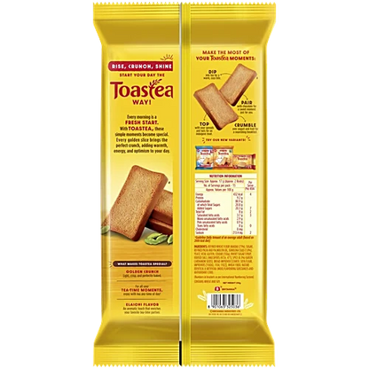 Britannia Toastea Premium Bake Rusk With Goodness Of Elaichi, Sooji & Wheat, 250 g