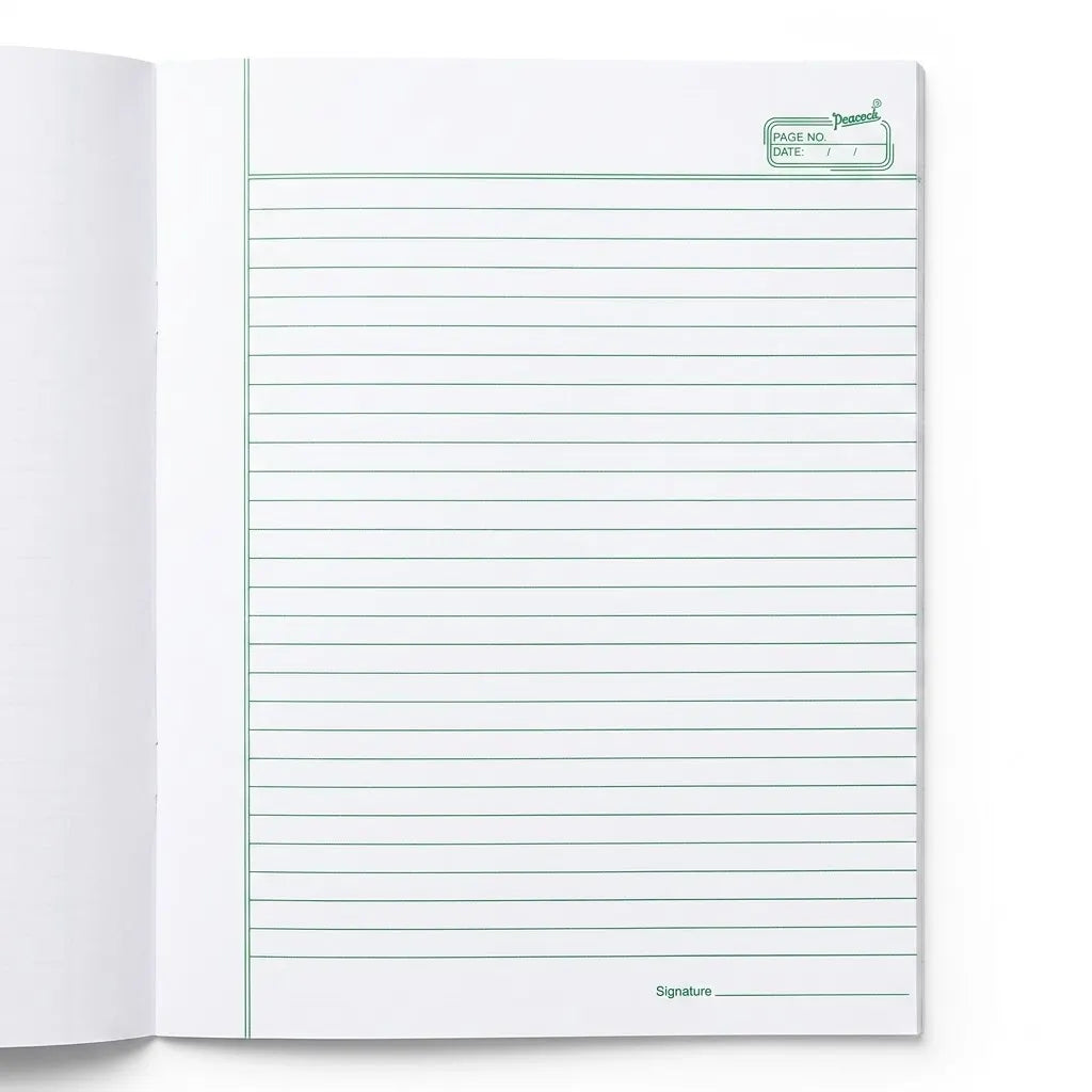 Peacock Big Graph Notebook / Copy for Students, 32 Pages
