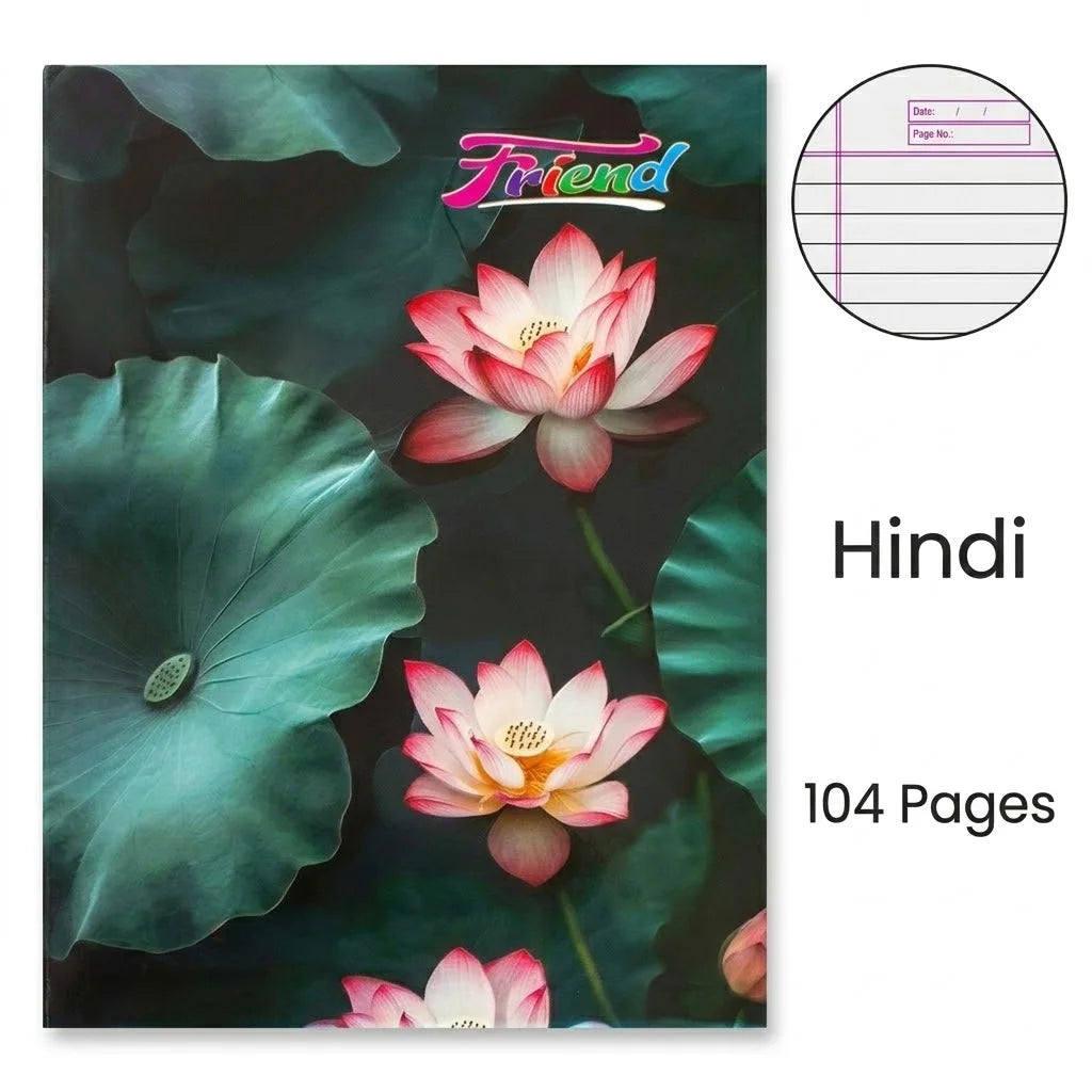 Friend Hindi Notebook / Copy for Students, 104 Pages