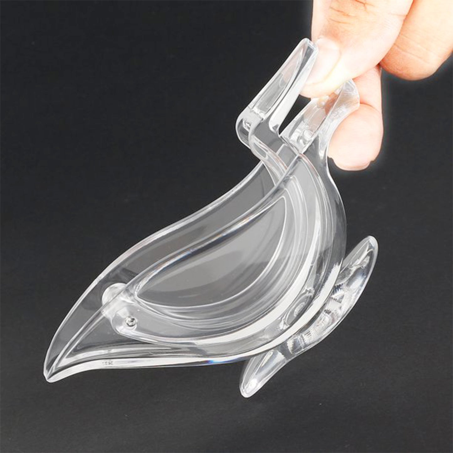 5345 Manual Lemon Slice Squeezer Portable Transparent Fruit Juicer Orange Citrus Manual Bird Shape Hand Juicer For Orange Lemon Limefor Kitchen (Color Box)