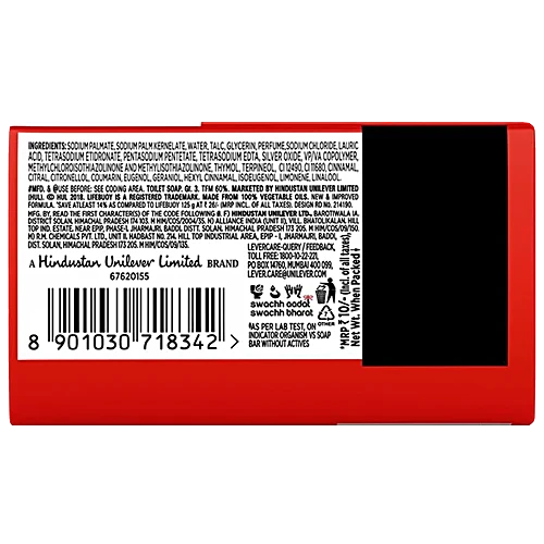 Lifebuoy Total Soap, 100% Stronger Germ Protection, New Silver Shield Formula, 46 g