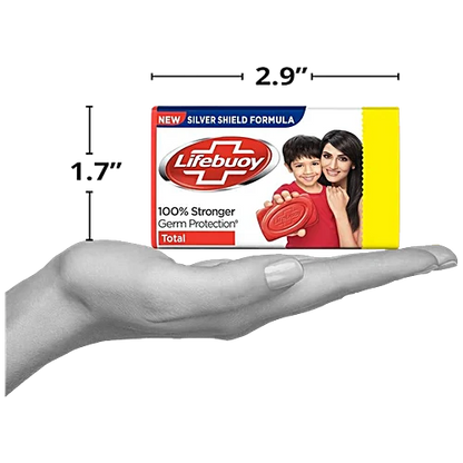 Lifebuoy Total Soap, 100% Stronger Germ Protection, New Silver Shield Formula, 46 g