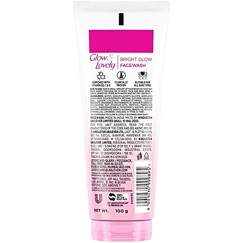 Glow & Lovely Bright Glow Face Wash, 100 g