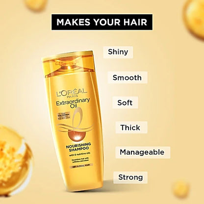 L'Oreal Paris Extraordinary Oil Nourishing Shampoo - For Dry & Dull Hair, 180 ml