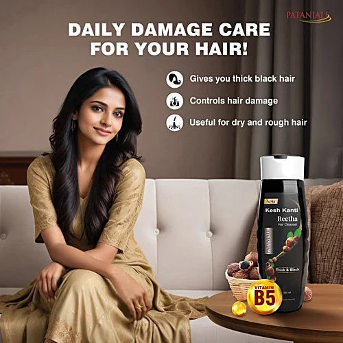 Patanjali Kesh Kanti Reetha Hair Cleanser, 180 ml