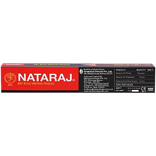 Nataraj 621 Writing Pencils HB Superior Bonded Lead, 10 pcs