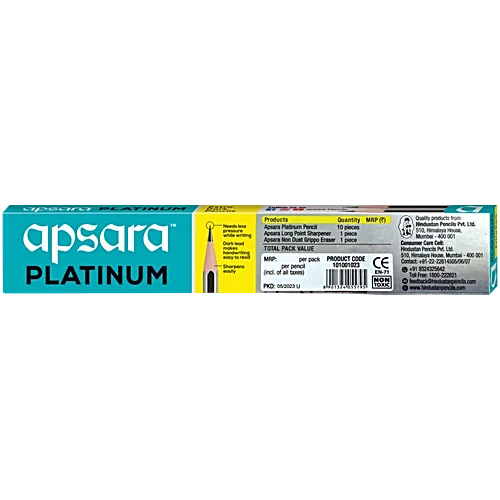 Apsara Platinum Extra Dark Pencils, 10 pcs