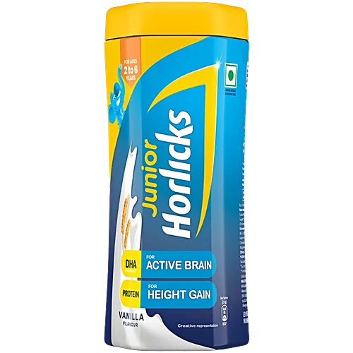 Junior Horlicks Nutrition Drink - Vanilla Flavour, 500 g Jar