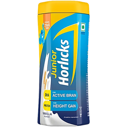 Junior Horlicks Nutrition Drink - Vanilla Flavour, 500 g Jar