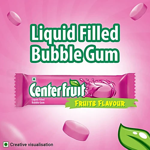 Center Fruit Liquid Filled Bubble Gum - Fruit Flavour, 23.6 g
