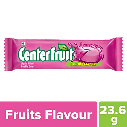 Center Fruit Liquid Filled Bubble Gum - Fruit Flavour, 23.6 g