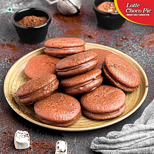 Lotte Choco Pie - Original, With Rich Marshmallow, 23 g (Pack of 18)